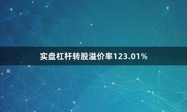 实盘杠杆转股溢价率123.01%